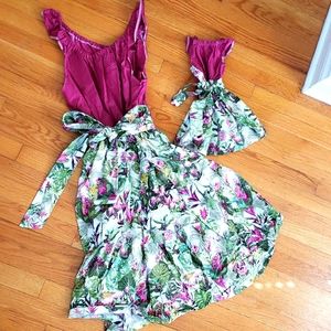 Mother daughter matching dress